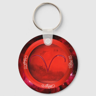 Llavero Metal Aluminio Zodiaco Aries Personalizar NOMBRE