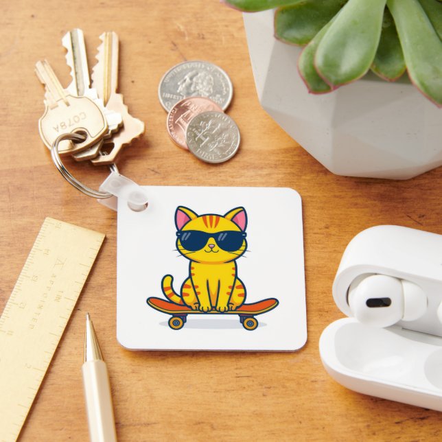 Llavero Metal Square Keychain  (Escritorio )