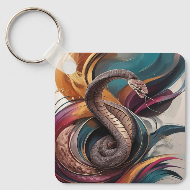 Llavero metálico cuadrado (Anverso)