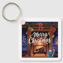 Llavero metálico cuadrado