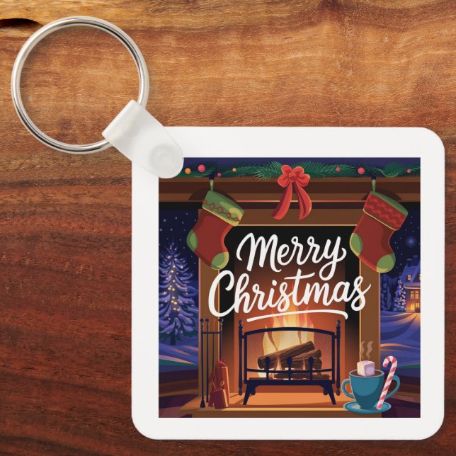 Llavero metálico cuadrado (Anverso)