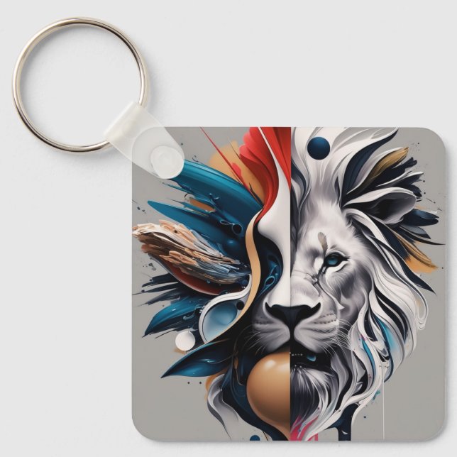 Llavero metálico cuadrado (Anverso)