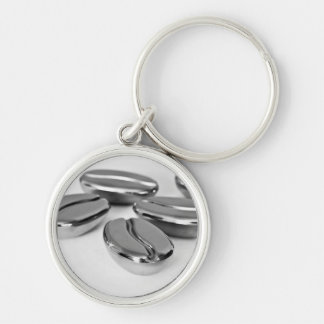 Llavero metalizado de los granos de café