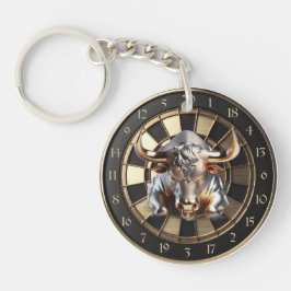 Llavero Metall Dartboard mit Bulle - golden Bull