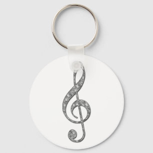 Llavero Metallic Treble Clef