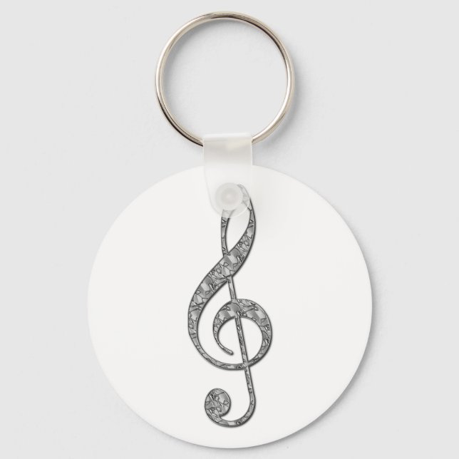 Llavero Metallic Treble Clef (Anverso)