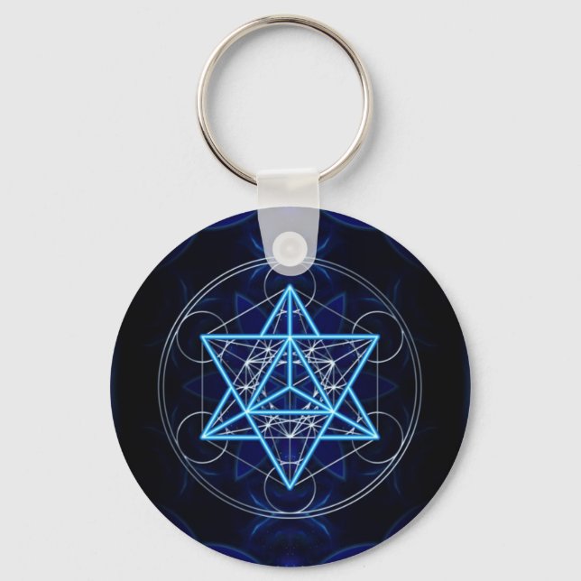 Llavero Metatrons dado - Merkaba estrella Tetraeder - (Anverso)