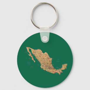 Llavero Mexico Map Keychain