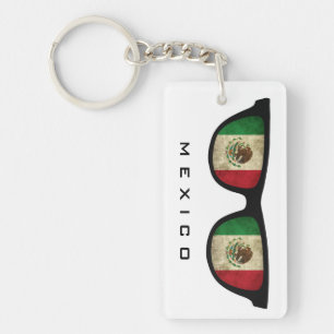 Llavero México sombras personalizado cadena de texto y de 