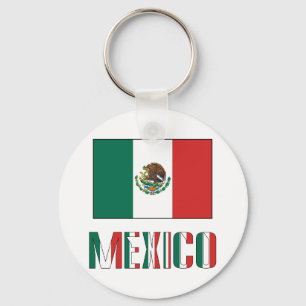 Llavero México y Bandera Mexicana