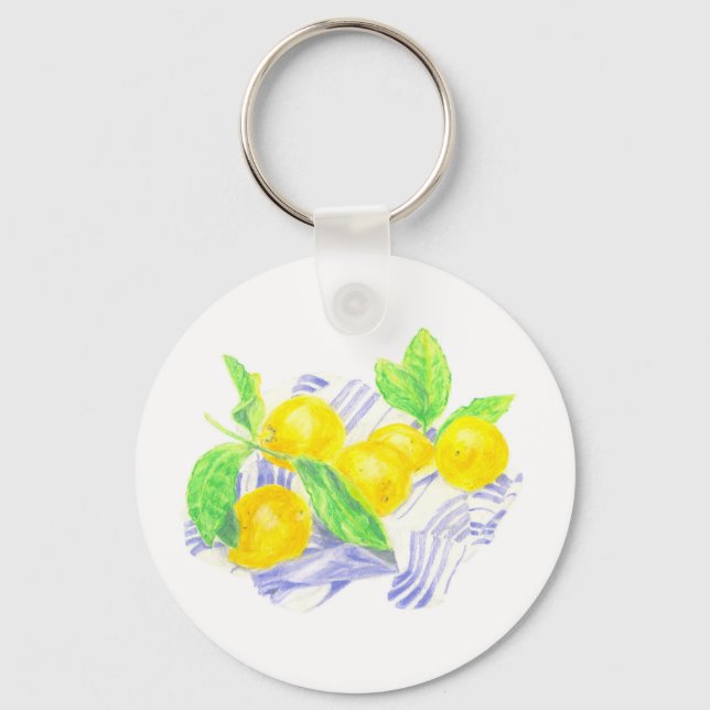 Llavero Meyer lemons en la toalla de cocina (Anverso)