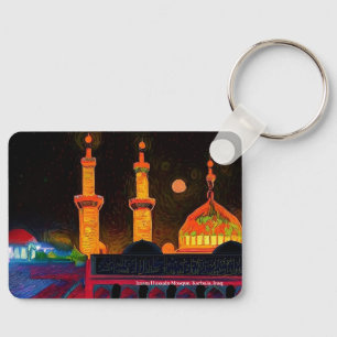 Llavero Mezquita Imam Hussain, Karbala, Iraq en un anillo