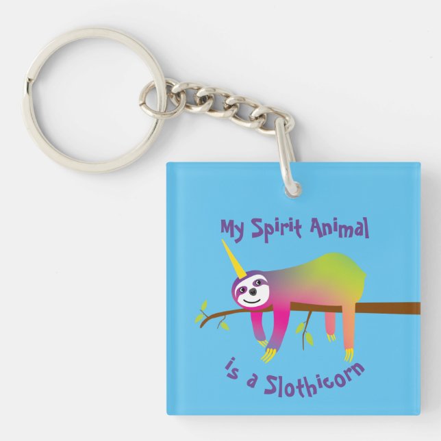 Llavero Mi animal espiritual es un eslogan (Frente)