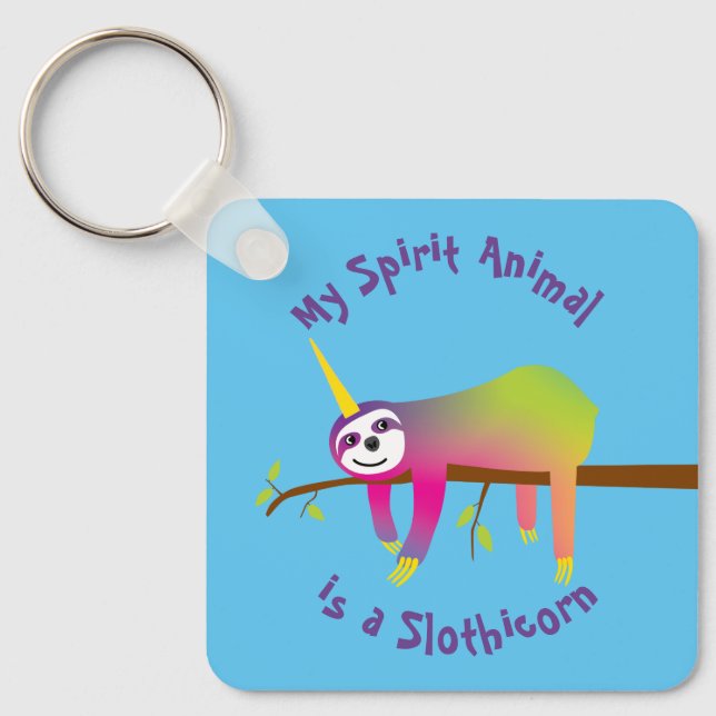 Llavero Mi animal espiritual es un eslogan (Anverso)