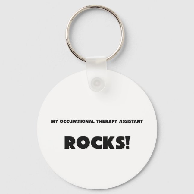 Llavero ¡MI Asistente de Terapia Ocupacional ROCKS! (Anverso)