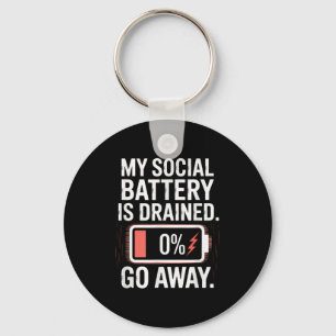 Llavero Mi Batería Social Es Una Cita Graciosa