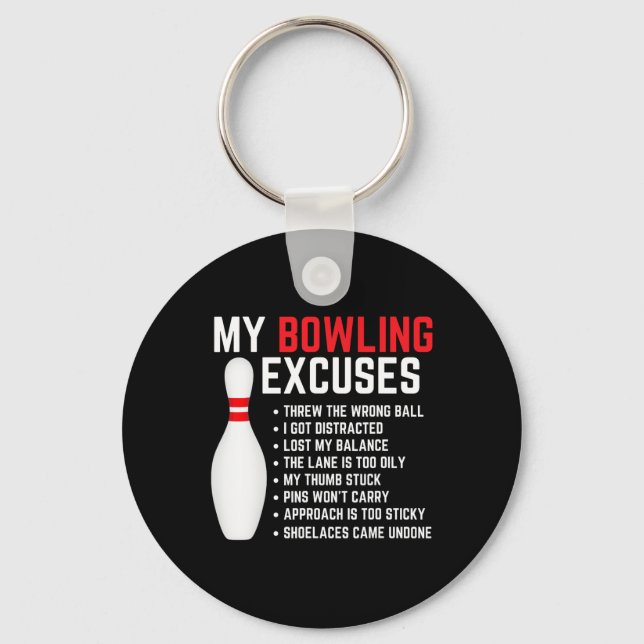 Llavero Mi boliche excusa a los hombres de Bowler (Anverso)