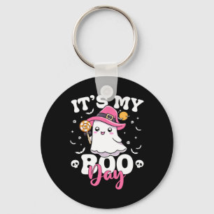 Llavero Mi Boo Day Cute Halloween Cumpleaños Fantasma Chic