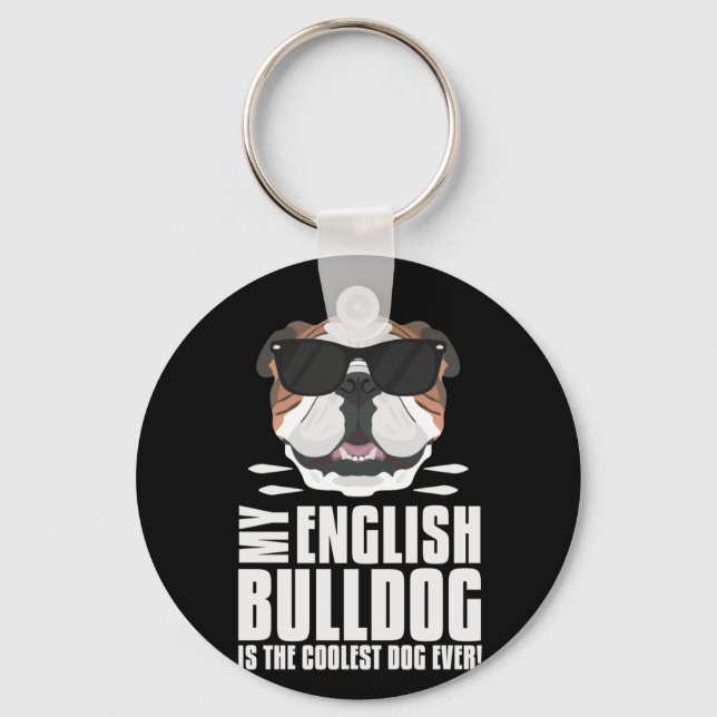 Llavero Mi Bulldog En Inglés Es El Más Cómodo (Anverso)
