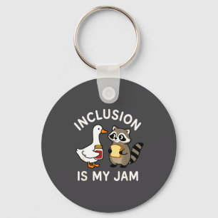 Llavero Mi Camiseta Inclusión Mermelada Ganso Mapache Aac