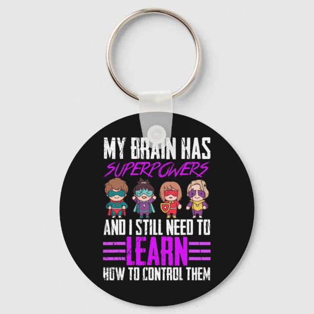 Llavero Mi cerebro tiene superpoderes para la supervivenci (Anverso)