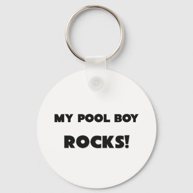 Llavero ¡Mi chico de la piscina se estrelló! (Anverso)