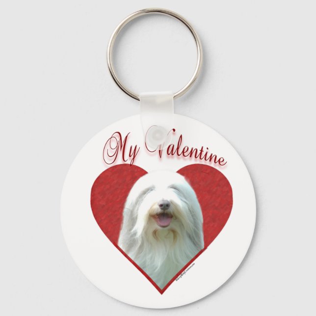 Llavero Mi Collie Valentine con barba (Anverso)