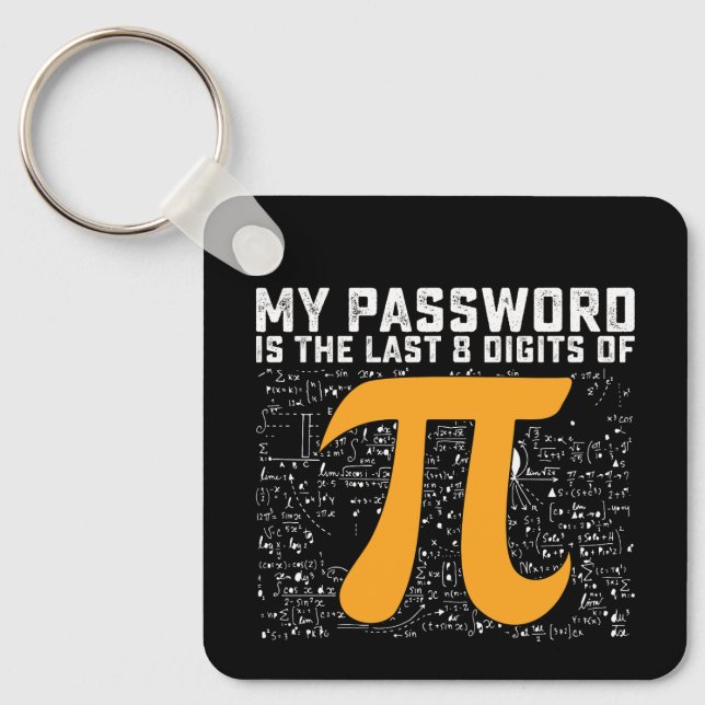 Llavero Mi Contraseña Es Los Últimos 8 Dígitos De Pi Day M (Anverso)