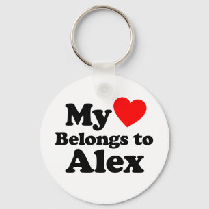 Llavero Mi corazón le pertenece a Alex