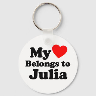 Llavero Mi corazón le pertenece a Julia