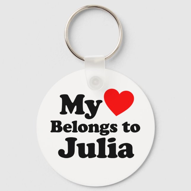 Llavero Mi corazón le pertenece a Julia (Anverso)