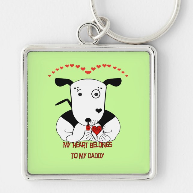 Llavero Mi corazón le pertenece a mi papá (Frente)