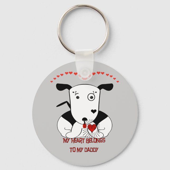 Llavero Mi corazón le pertenece a mi papá (Anverso)