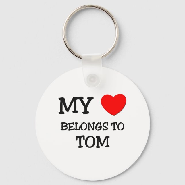 Llavero Mi corazón le pertenece a Tom (Anverso)