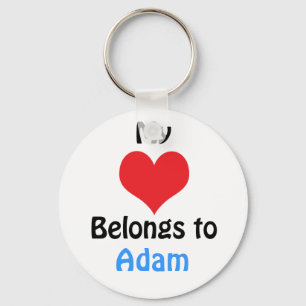 Llavero Mi corazón pertenece a Adam