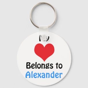 Llavero Mi corazón pertenece a Alexander