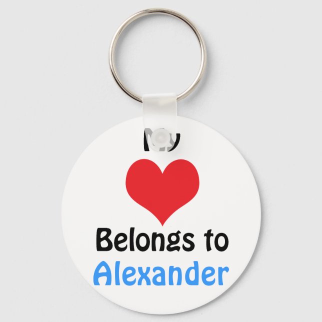 Llavero Mi corazón pertenece a Alexander (Anverso)