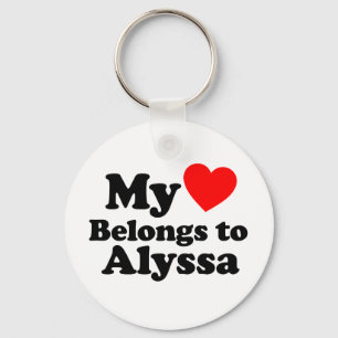 Llavero Mi corazón pertenece a Alyssa
