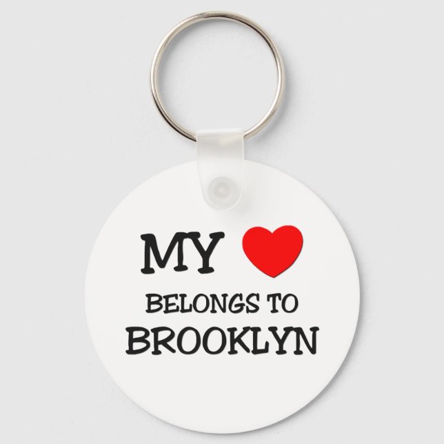 Llavero Mi Corazón Pertenece A BROOKLYN (Anverso)