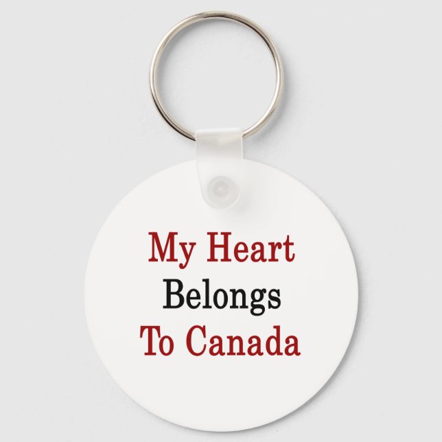 Llavero Mi Corazón Pertenece A Canadá (Anverso)