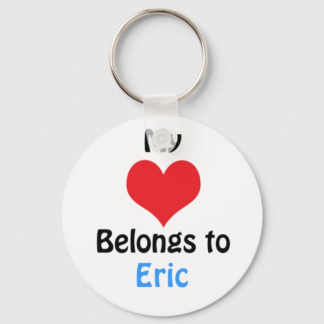 Llavero Mi corazón pertenece a Eric (Anverso)