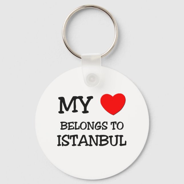 Llavero Mi corazón pertenece a ESTAMBUL (Anverso)