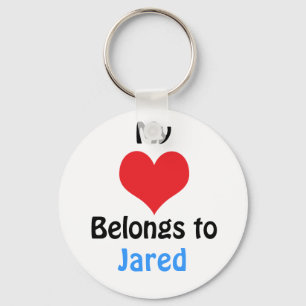 Llavero Mi corazón pertenece a Jared
