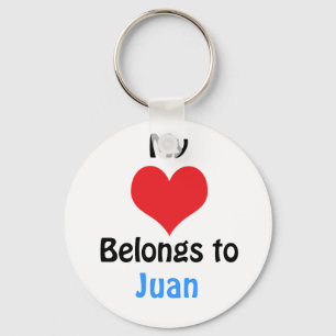Llavero Mi corazón pertenece a Juan