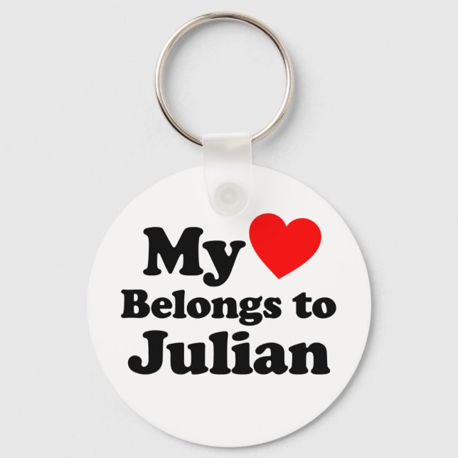 Llavero Mi corazón pertenece a Julián (Anverso)