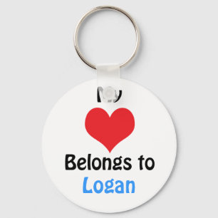 Llavero Mi corazón pertenece a Logan