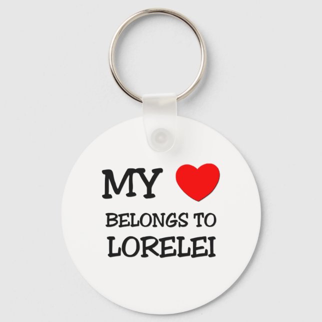 Llavero Mi Corazón Pertenece A LORELEI (Anverso)