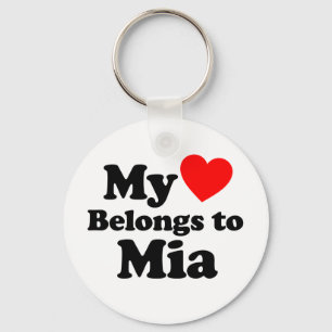 Llavero Mi corazón pertenece a Mia