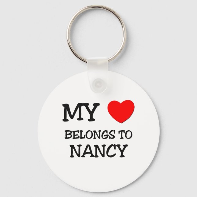 Llavero Mi Corazón Pertenece A NANCY (Anverso)