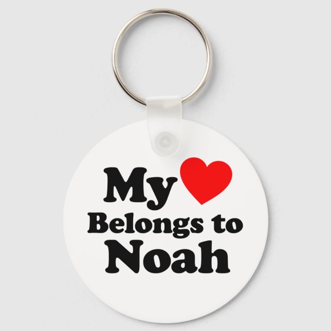 Llavero Mi corazón pertenece a Noah (Anverso)
